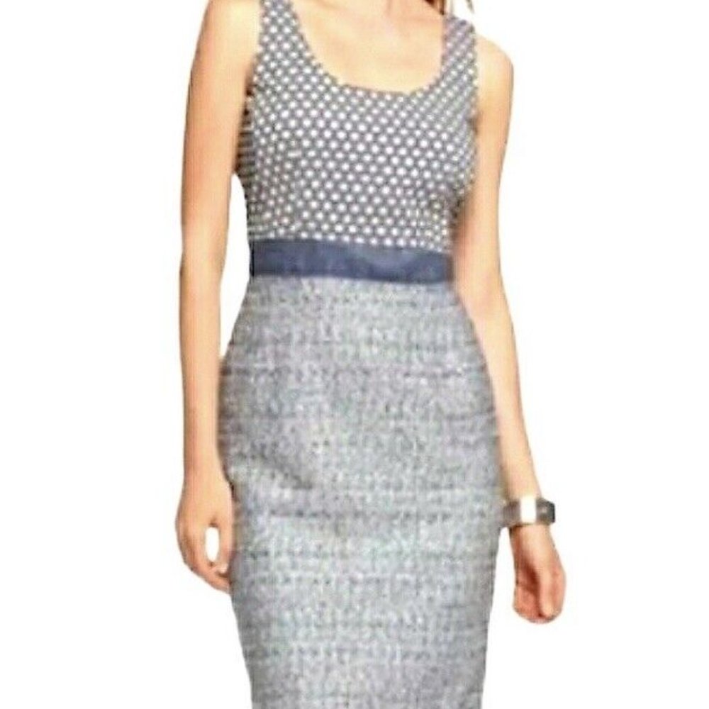 NWT Calvin Klein Sleeveless Eclipse Combo Tweed Sheath Dress